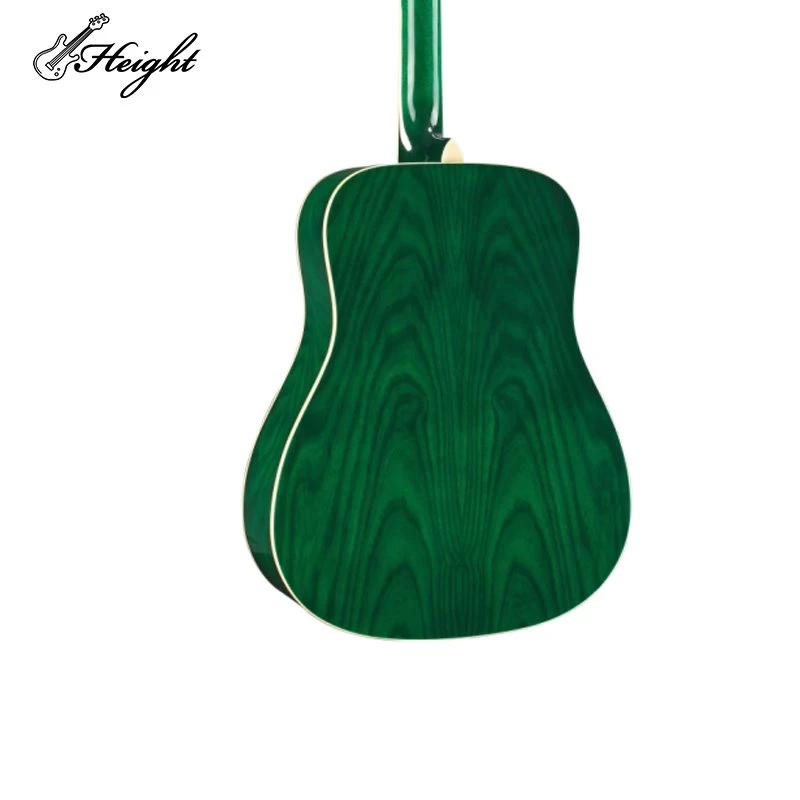 Back view of HT-140GR green acoustic guitar