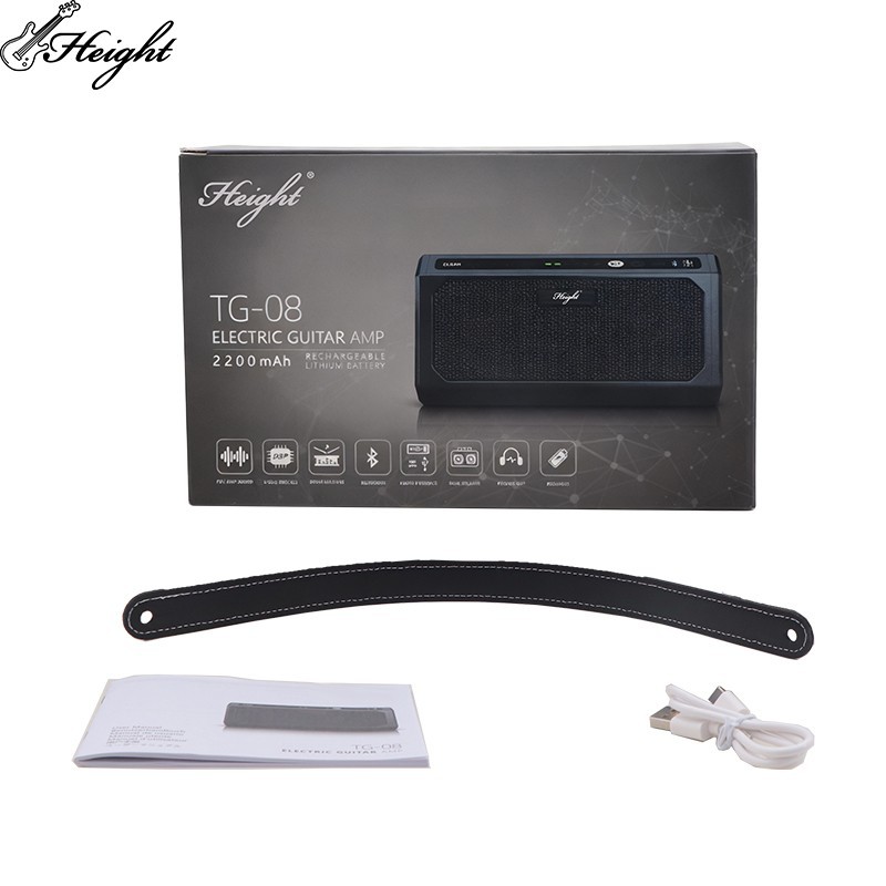 10W Electric Guitar Amp 21 Speaker 5 Preset Tones 2 Spatial Effects 20 Drum Machine OTG Rechargeable Factory Wholesale price