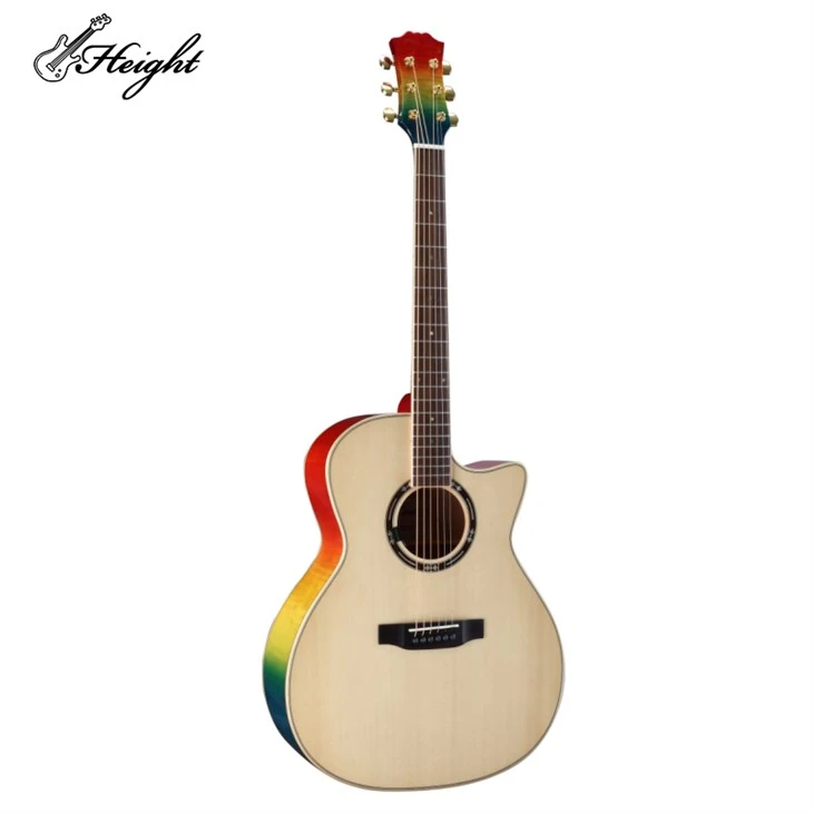 Rainbow Color A Grade Spruce Solid Top gítar