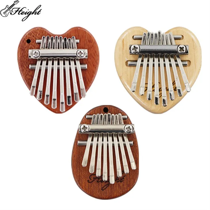Factory Heildverslun 8 Key Mini Kalimba Finger Thumb Piano Drum Sapele eða Beech Kalimba Instrulo Musical